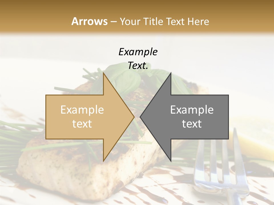 Salmon Dish With Chive And Basil PowerPoint Template