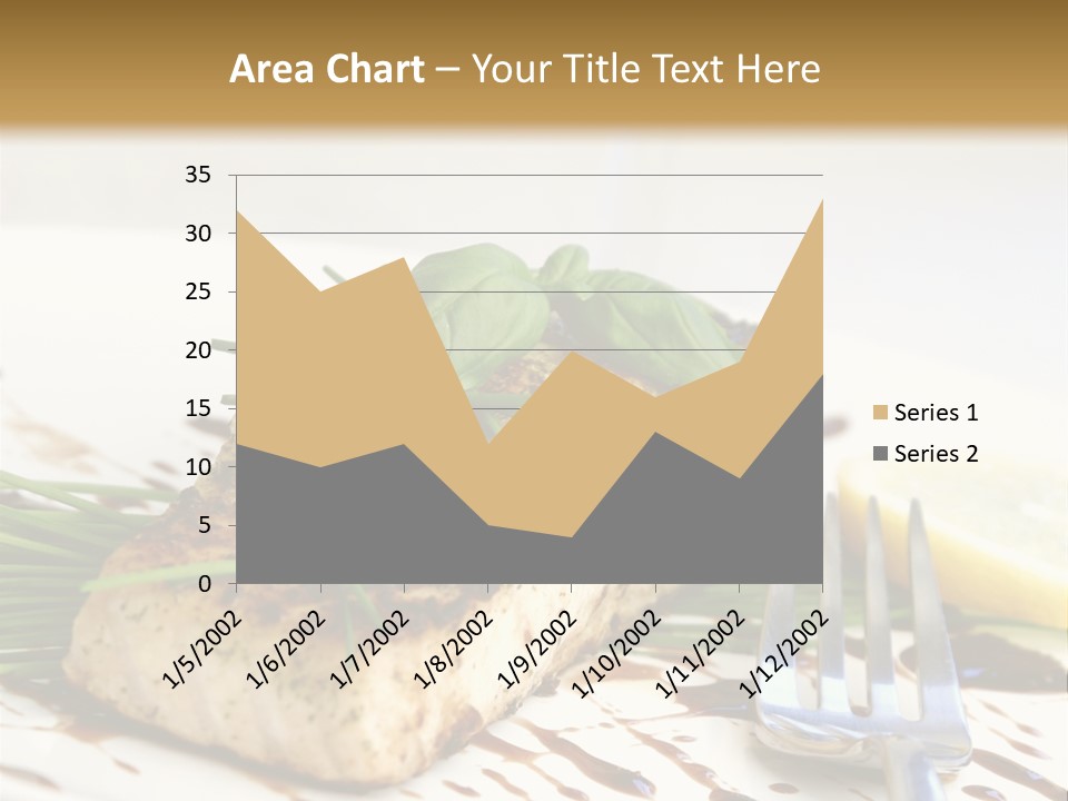 Salmon Dish With Chive And Basil PowerPoint Template