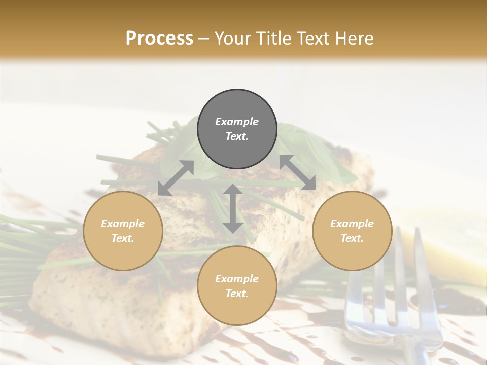 Salmon Dish With Chive And Basil PowerPoint Template