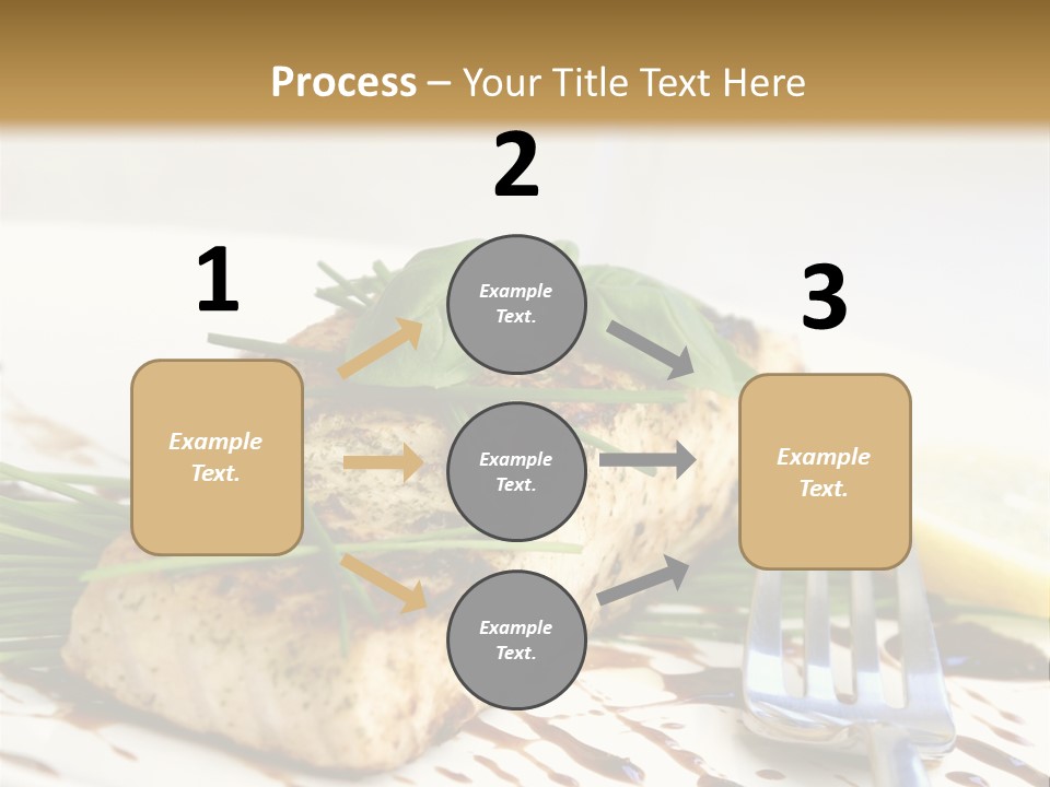 Salmon Dish With Chive And Basil PowerPoint Template