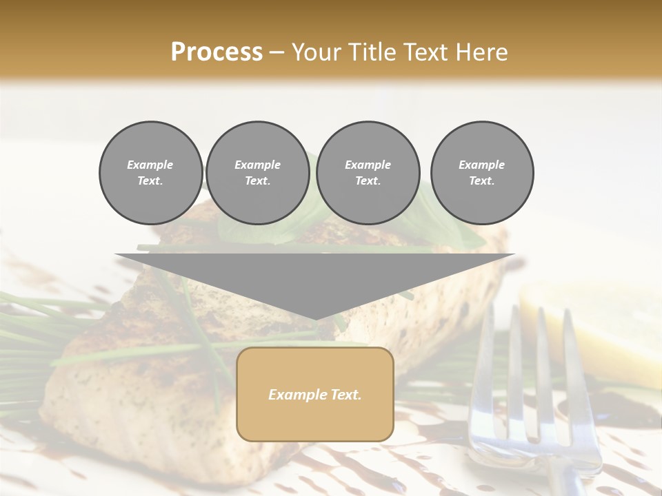Salmon Dish With Chive And Basil PowerPoint Template