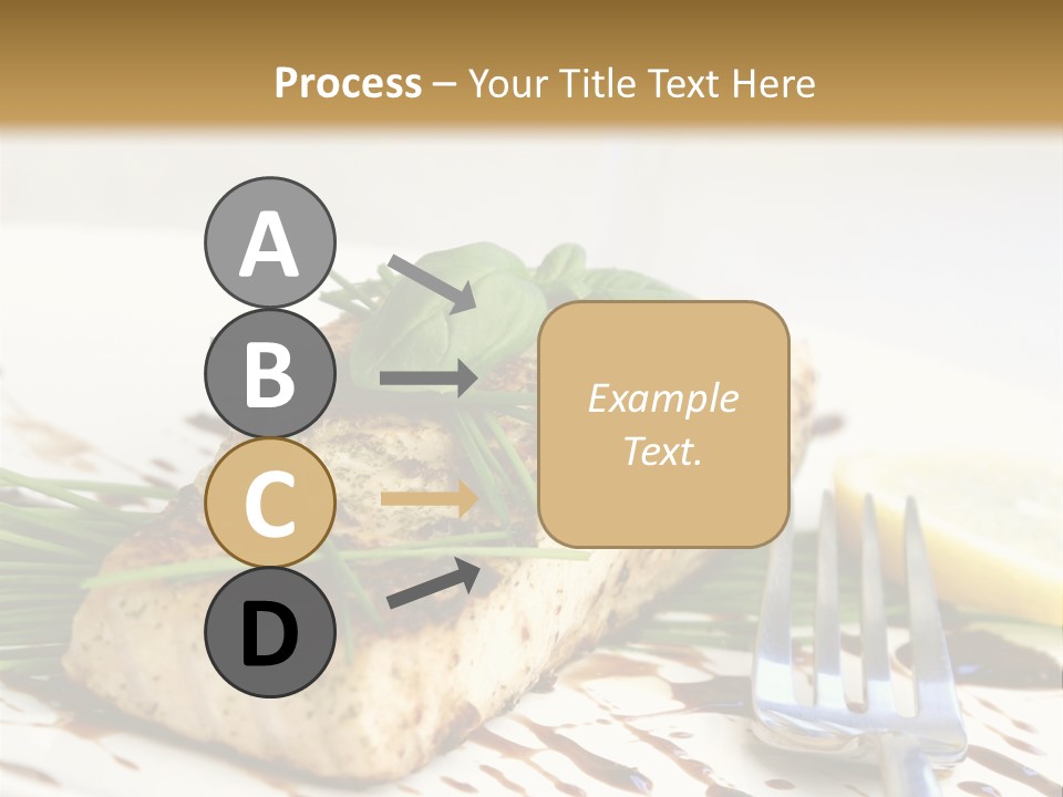 Salmon Dish With Chive And Basil PowerPoint Template