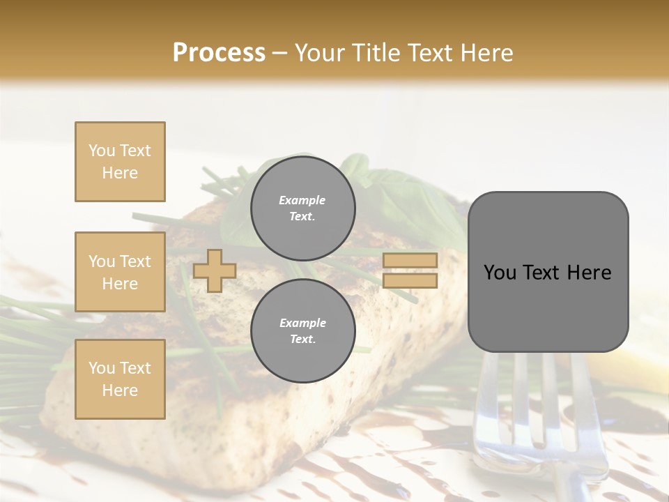 Salmon Dish With Chive And Basil PowerPoint Template