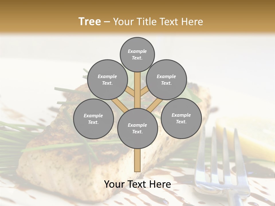 Salmon Dish With Chive And Basil PowerPoint Template