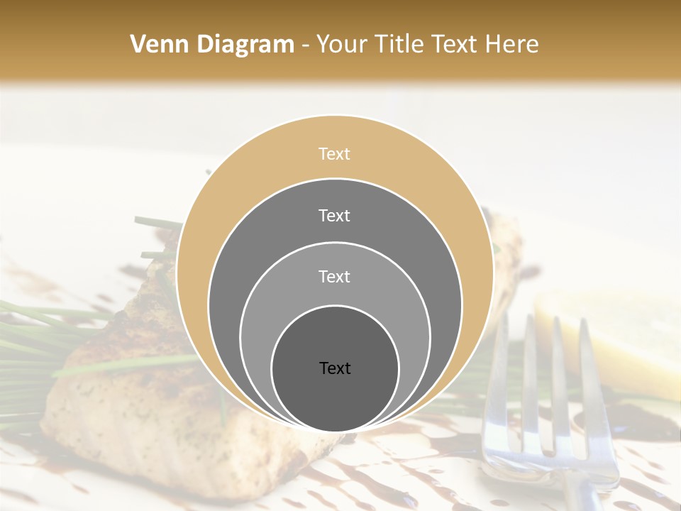 Salmon Dish With Chive And Basil PowerPoint Template