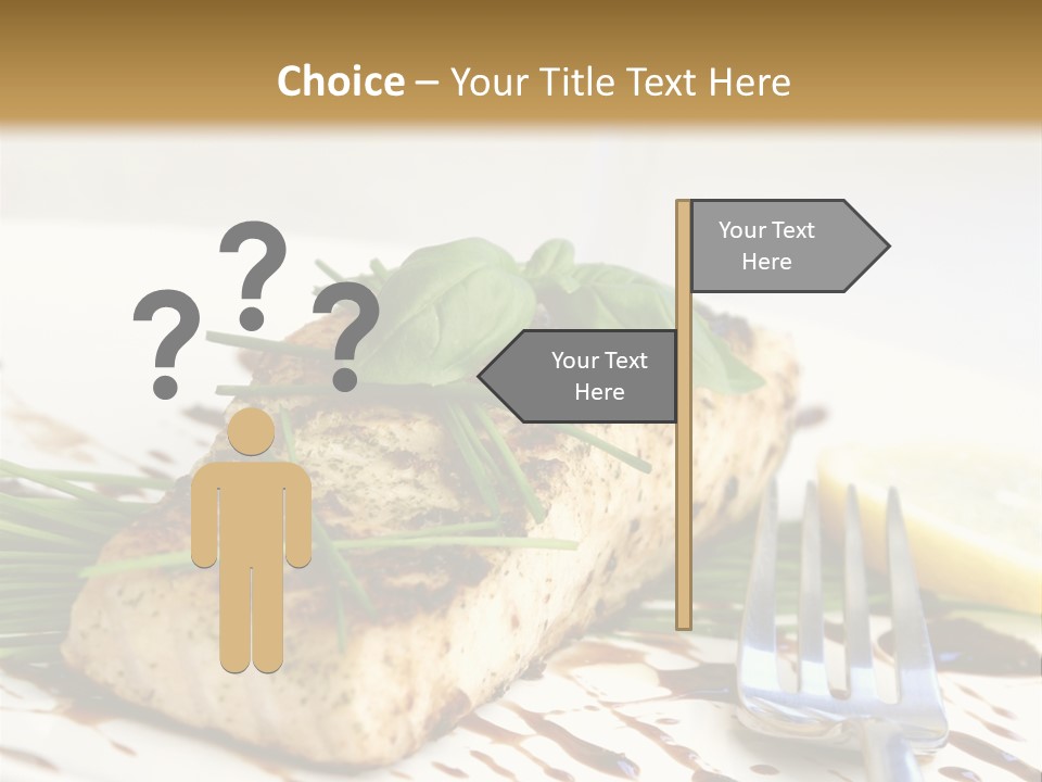 Salmon Dish With Chive And Basil PowerPoint Template