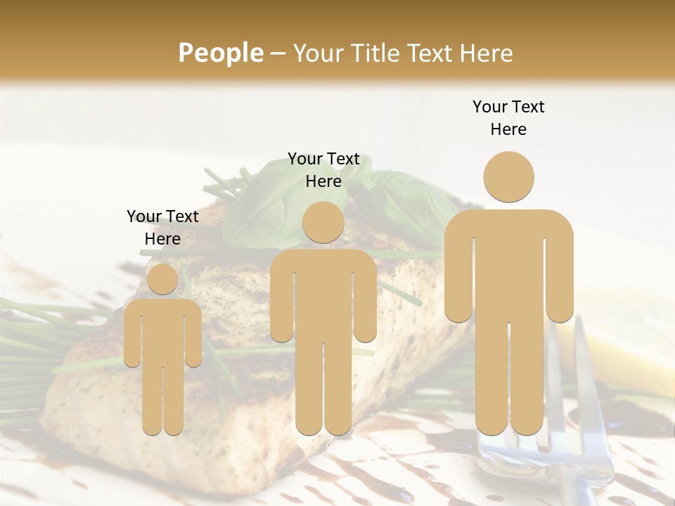 Salmon Dish With Chive And Basil PowerPoint Template