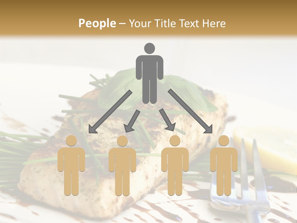 Salmon Dish With Chive And Basil PowerPoint Template