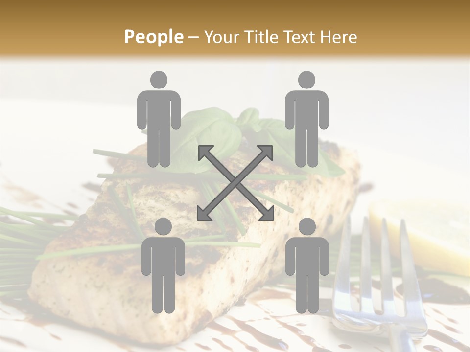 Salmon Dish With Chive And Basil PowerPoint Template