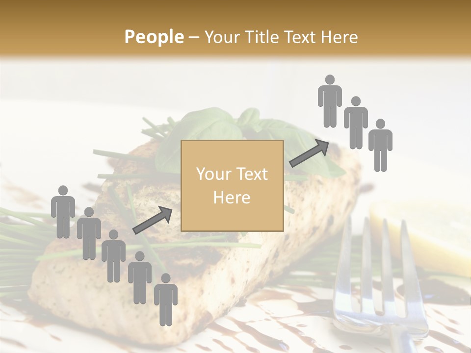 Salmon Dish With Chive And Basil PowerPoint Template
