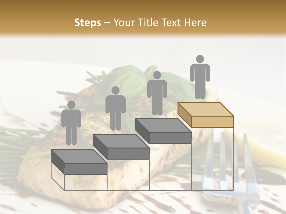 Salmon Dish With Chive And Basil PowerPoint Template