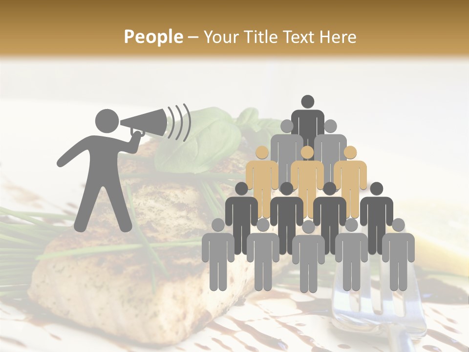 Salmon Dish With Chive And Basil PowerPoint Template