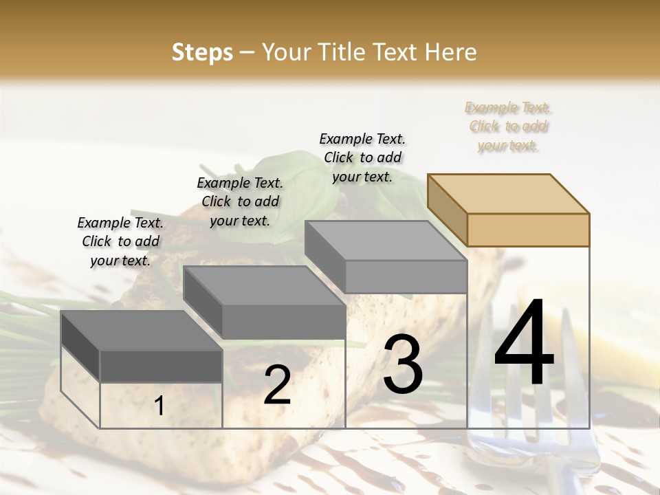 Salmon Dish With Chive And Basil PowerPoint Template