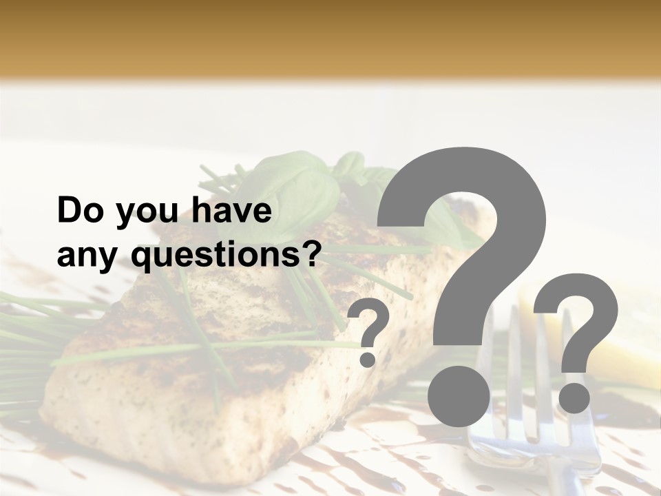 Salmon Dish With Chive And Basil PowerPoint Template