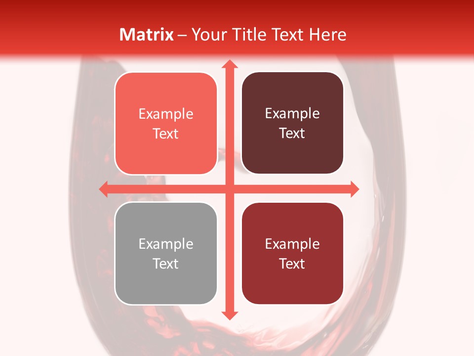 Red Wine Pouring Into Wine Glass PowerPoint Template