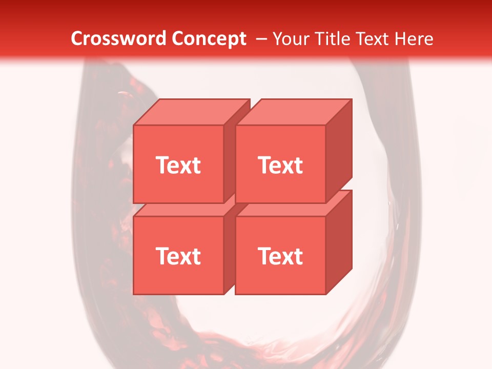 Red Wine Pouring Into Wine Glass PowerPoint Template