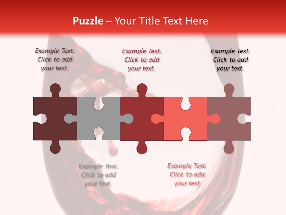 Red Wine Pouring Into Wine Glass PowerPoint Template