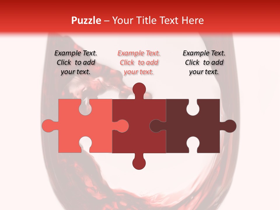 Red Wine Pouring Into Wine Glass PowerPoint Template
