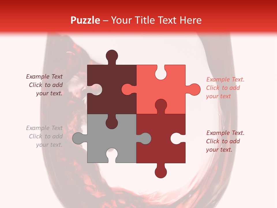 Red Wine Pouring Into Wine Glass PowerPoint Template