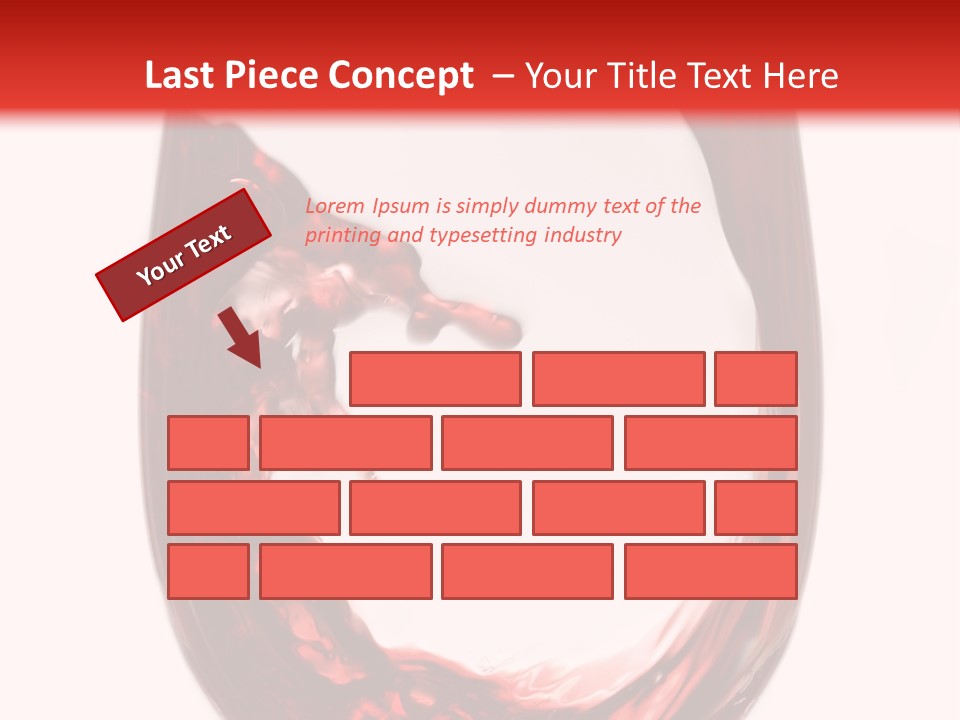 Red Wine Pouring Into Wine Glass PowerPoint Template