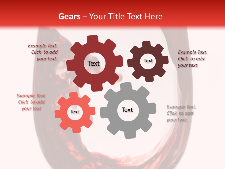 Red Wine Pouring Into Wine Glass PowerPoint Template