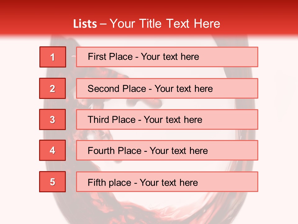 Red Wine Pouring Into Wine Glass PowerPoint Template