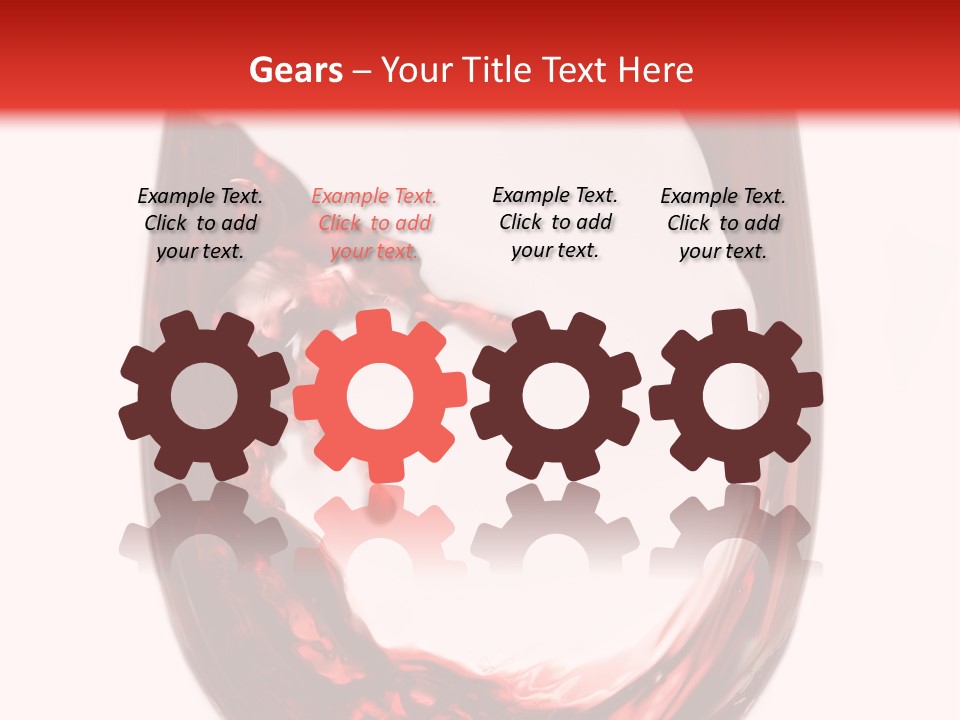Red Wine Pouring Into Wine Glass PowerPoint Template