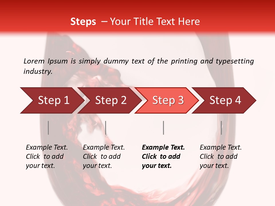 Red Wine Pouring Into Wine Glass PowerPoint Template