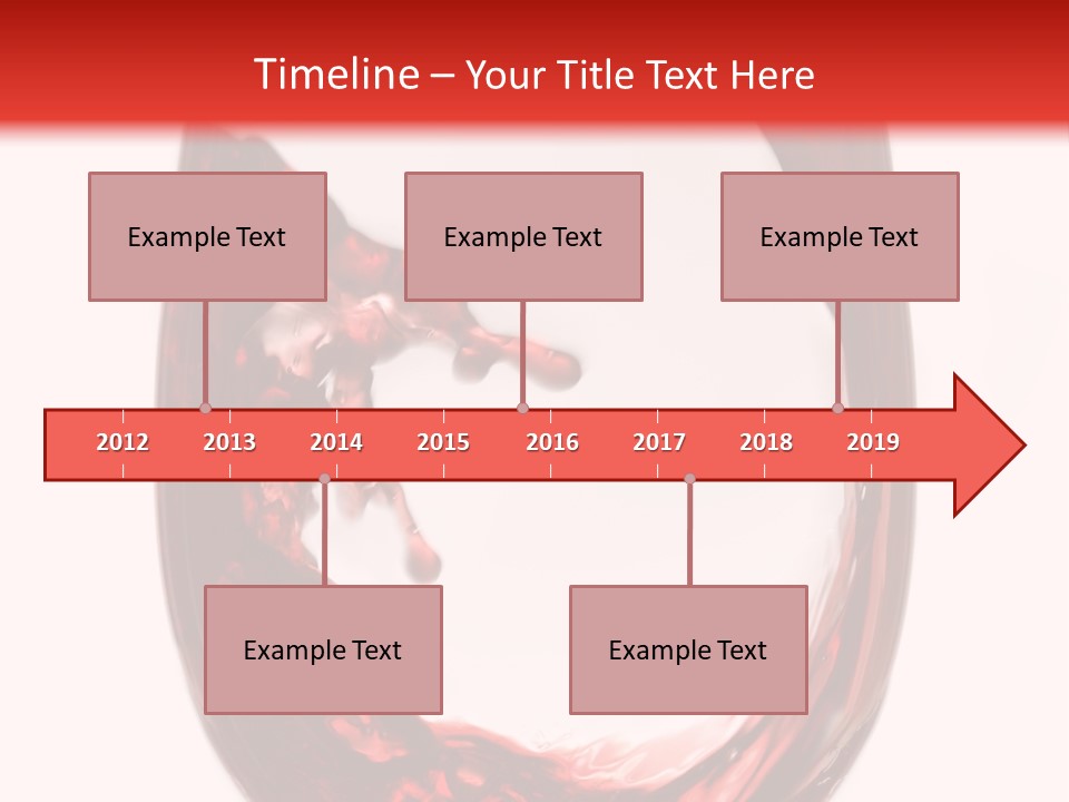 Red Wine Pouring Into Wine Glass PowerPoint Template