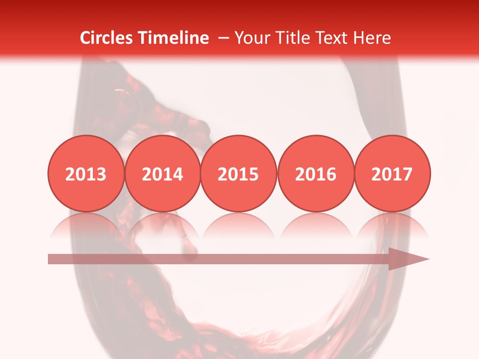 Red Wine Pouring Into Wine Glass PowerPoint Template