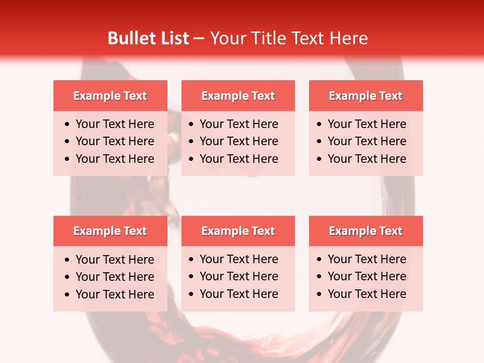 Red Wine Pouring Into Wine Glass PowerPoint Template