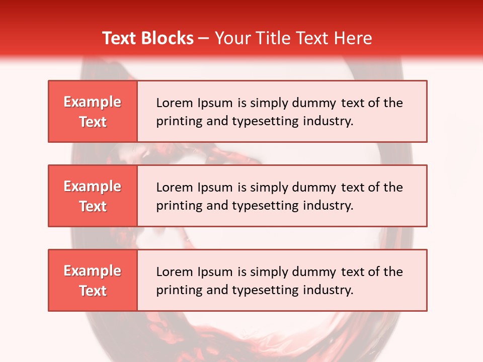 Red Wine Pouring Into Wine Glass PowerPoint Template