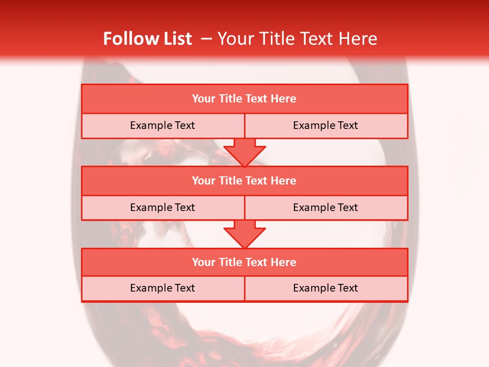 Red Wine Pouring Into Wine Glass PowerPoint Template