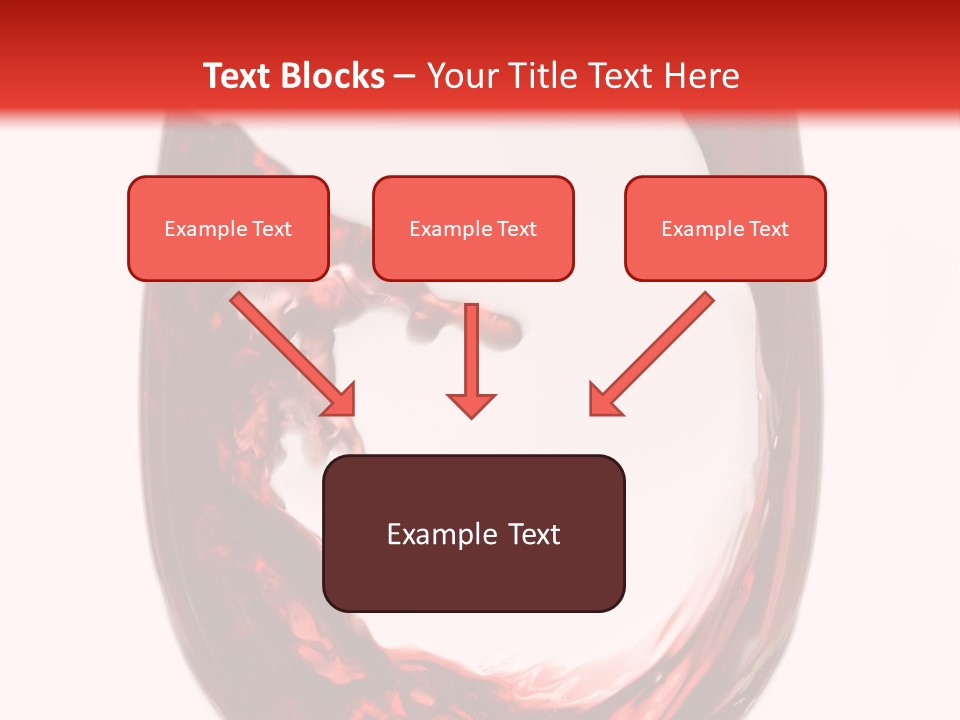 Red Wine Pouring Into Wine Glass PowerPoint Template