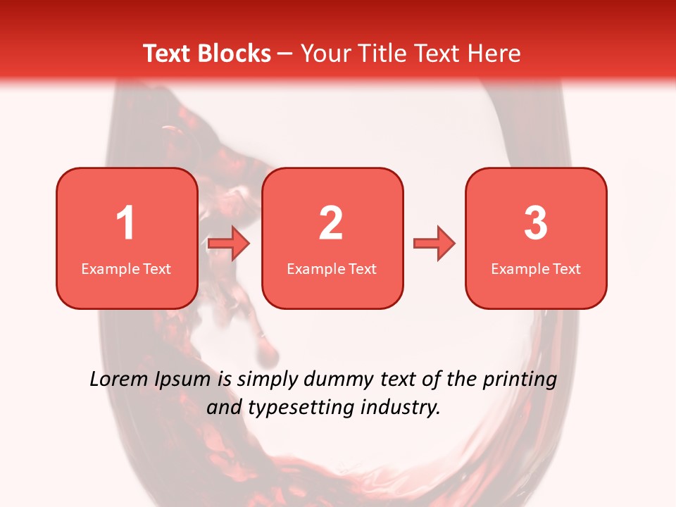Red Wine Pouring Into Wine Glass PowerPoint Template