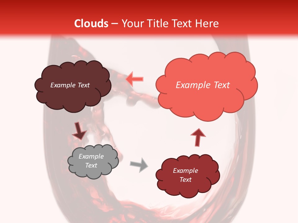 Red Wine Pouring Into Wine Glass PowerPoint Template