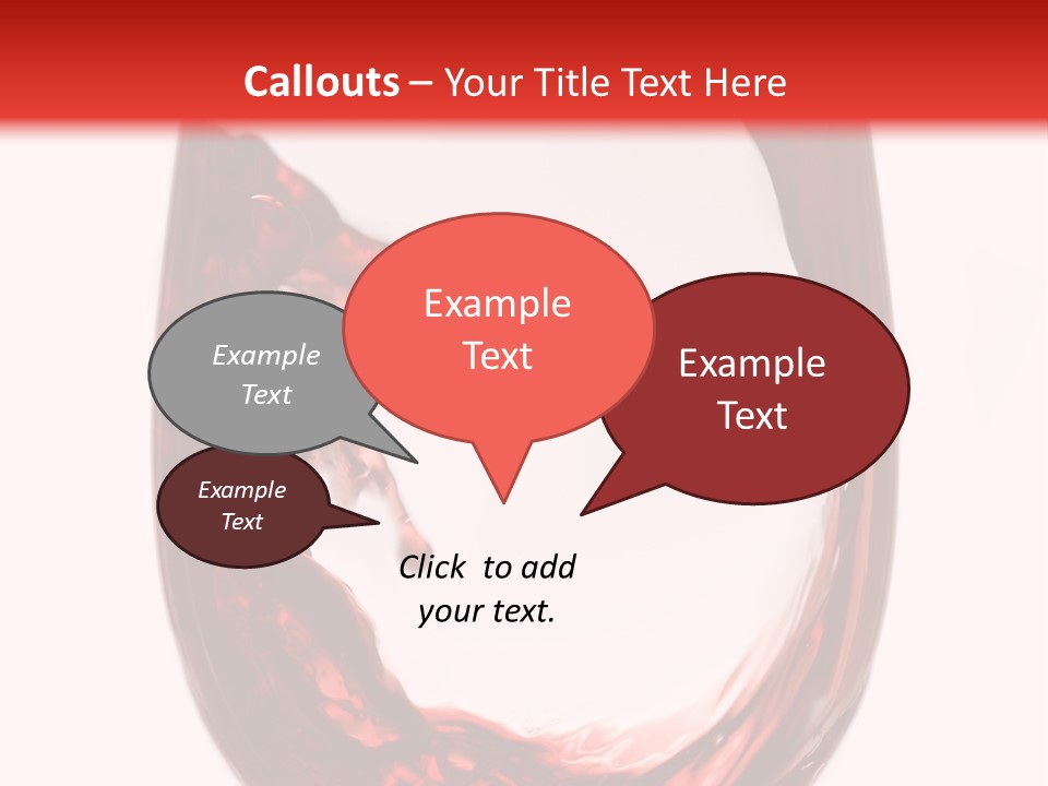 Red Wine Pouring Into Wine Glass PowerPoint Template