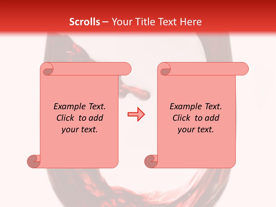 Red Wine Pouring Into Wine Glass PowerPoint Template