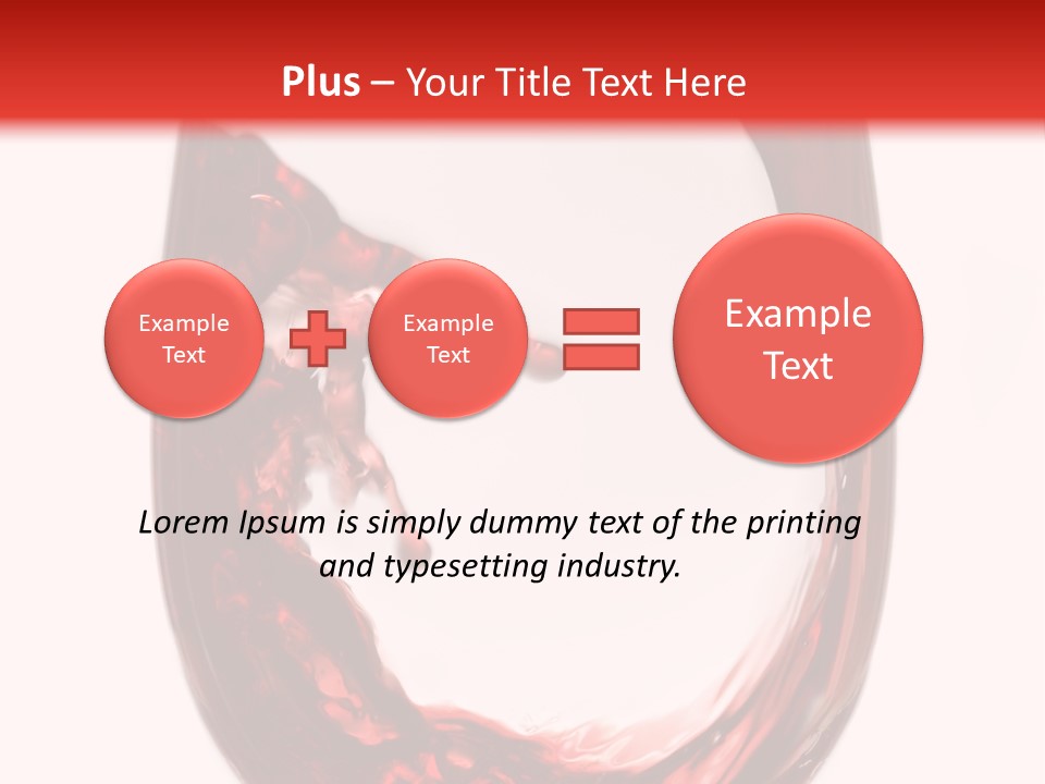 Red Wine Pouring Into Wine Glass PowerPoint Template