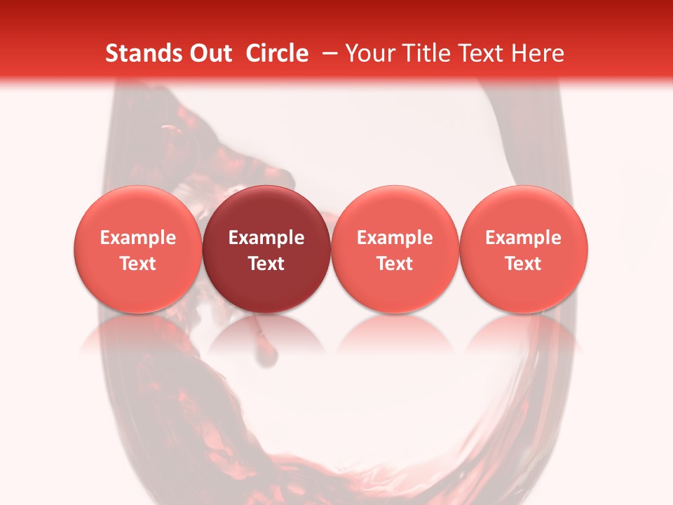 Red Wine Pouring Into Wine Glass PowerPoint Template