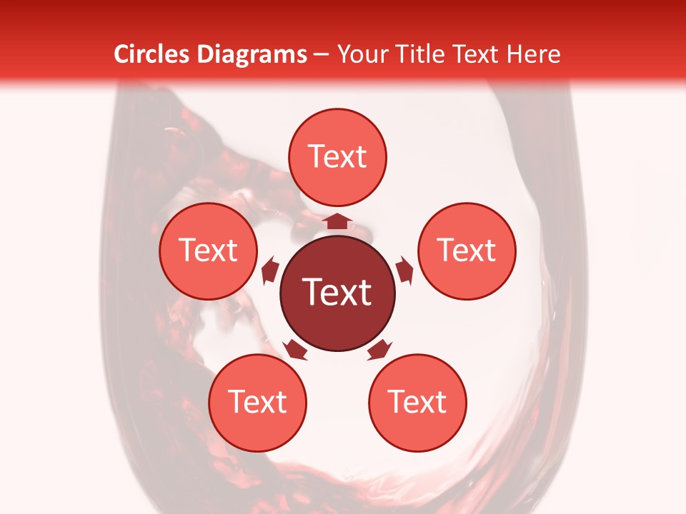 Red Wine Pouring Into Wine Glass PowerPoint Template