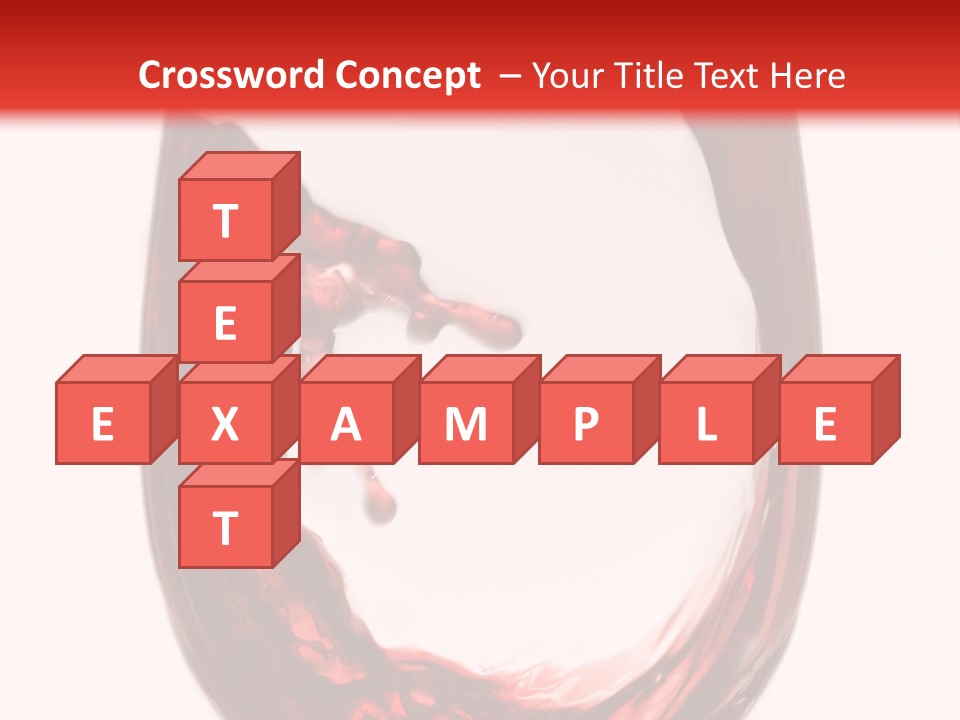 Red Wine Pouring Into Wine Glass PowerPoint Template