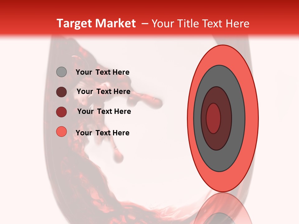 Red Wine Pouring Into Wine Glass PowerPoint Template