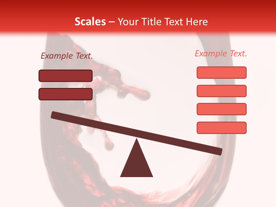 Red Wine Pouring Into Wine Glass PowerPoint Template