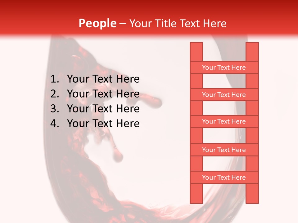 Red Wine Pouring Into Wine Glass PowerPoint Template