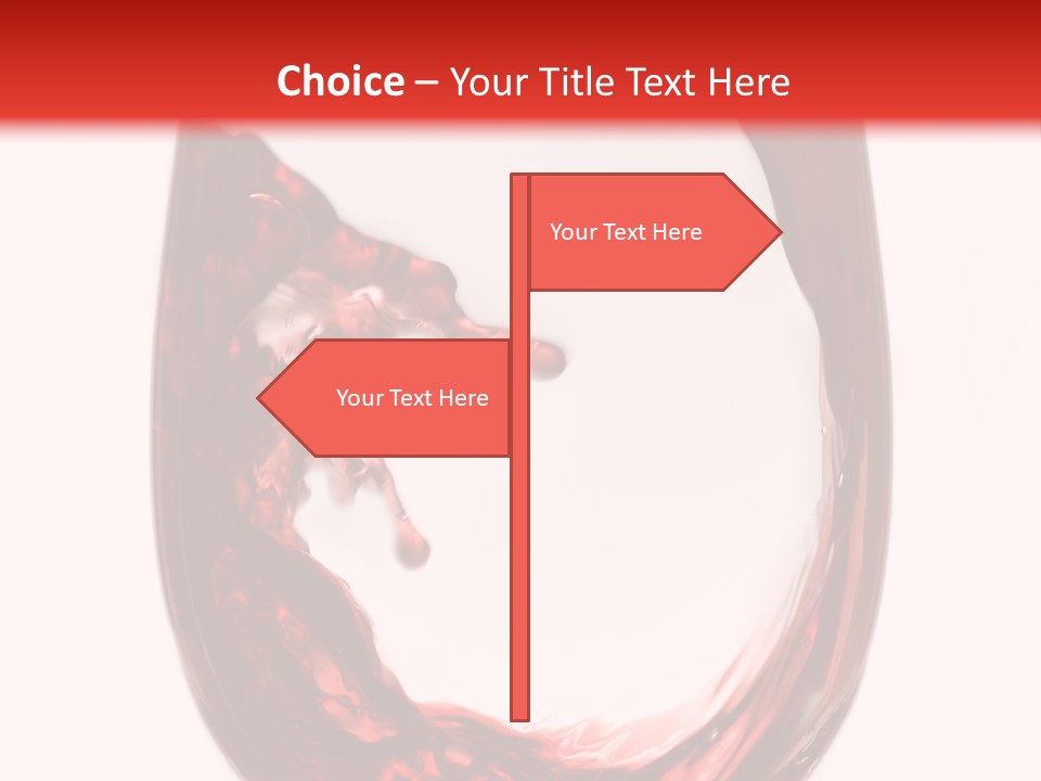 Red Wine Pouring Into Wine Glass PowerPoint Template