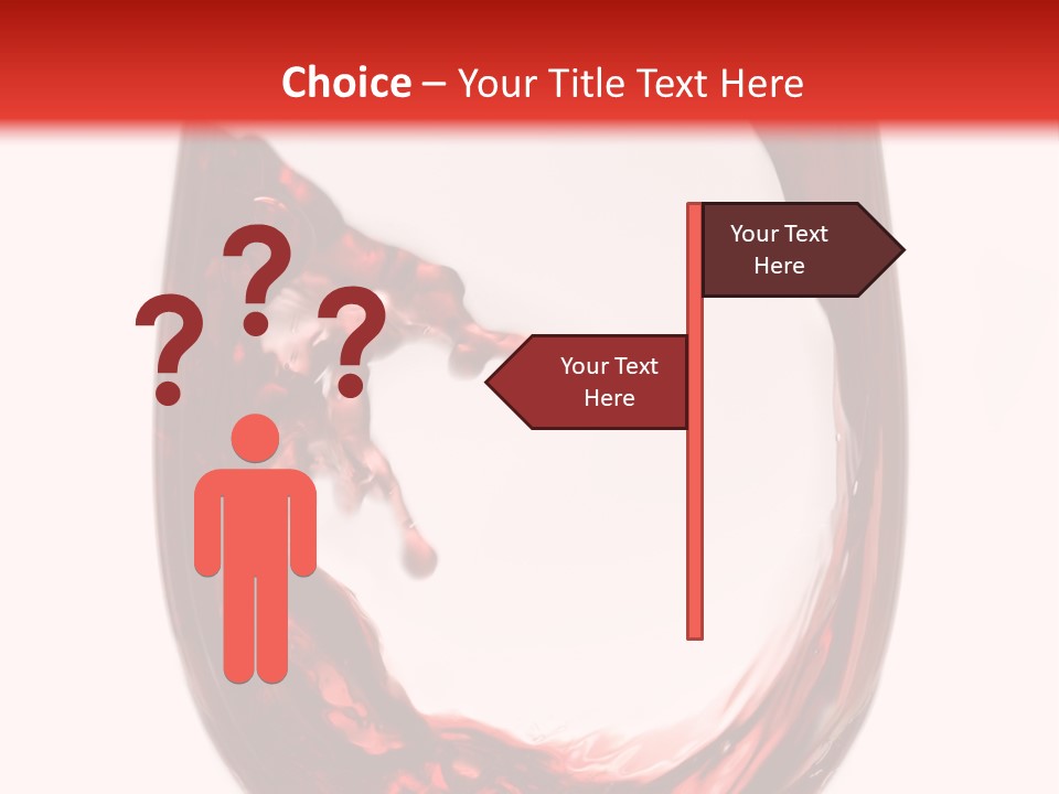 Red Wine Pouring Into Wine Glass PowerPoint Template