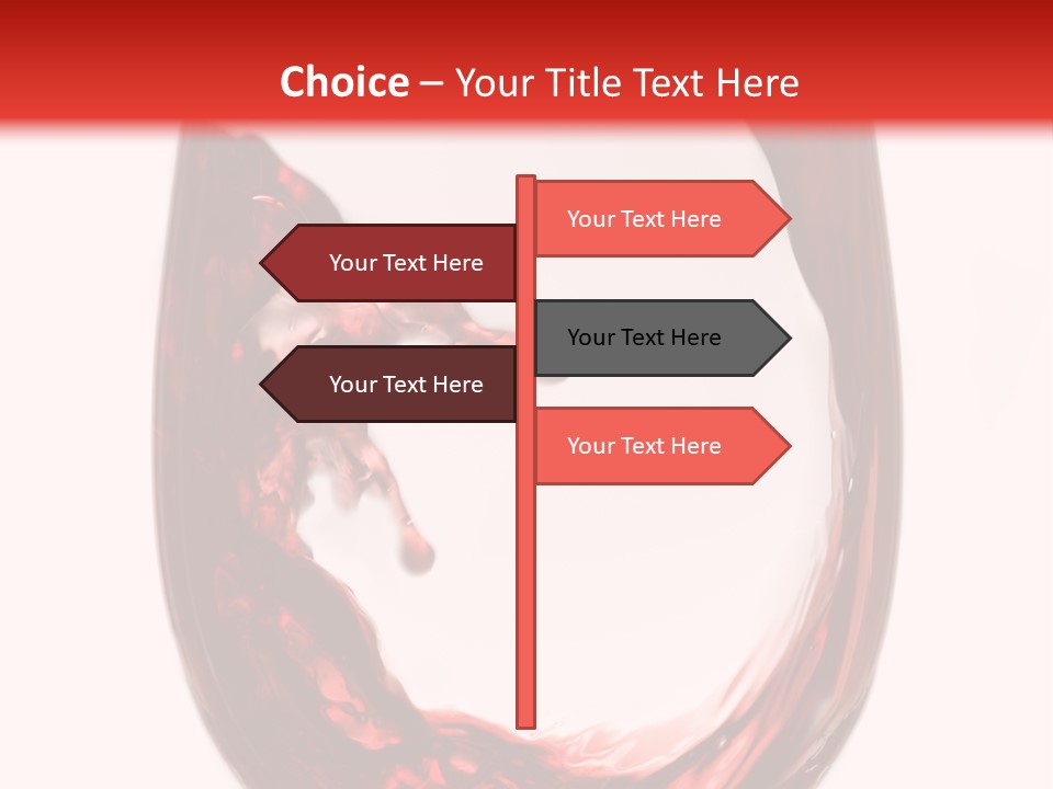 Red Wine Pouring Into Wine Glass PowerPoint Template