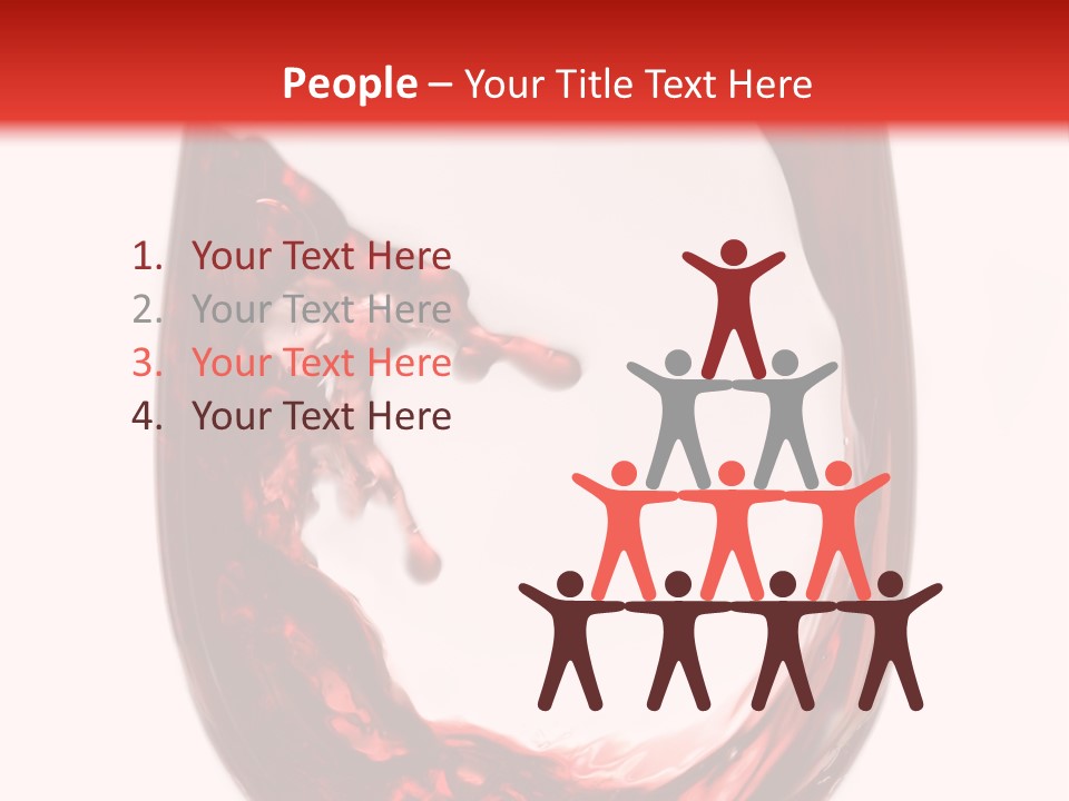 Red Wine Pouring Into Wine Glass PowerPoint Template