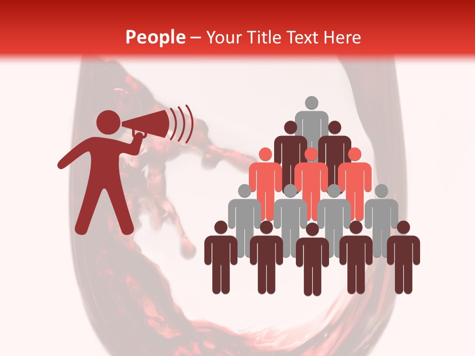 Red Wine Pouring Into Wine Glass PowerPoint Template